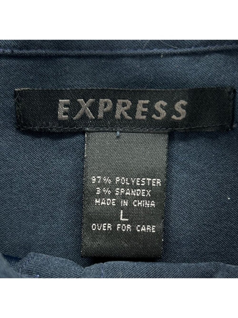 Express Women’s Blue Faux Suede Button Front Jacket Blazer Size L - Picture 9 of 9